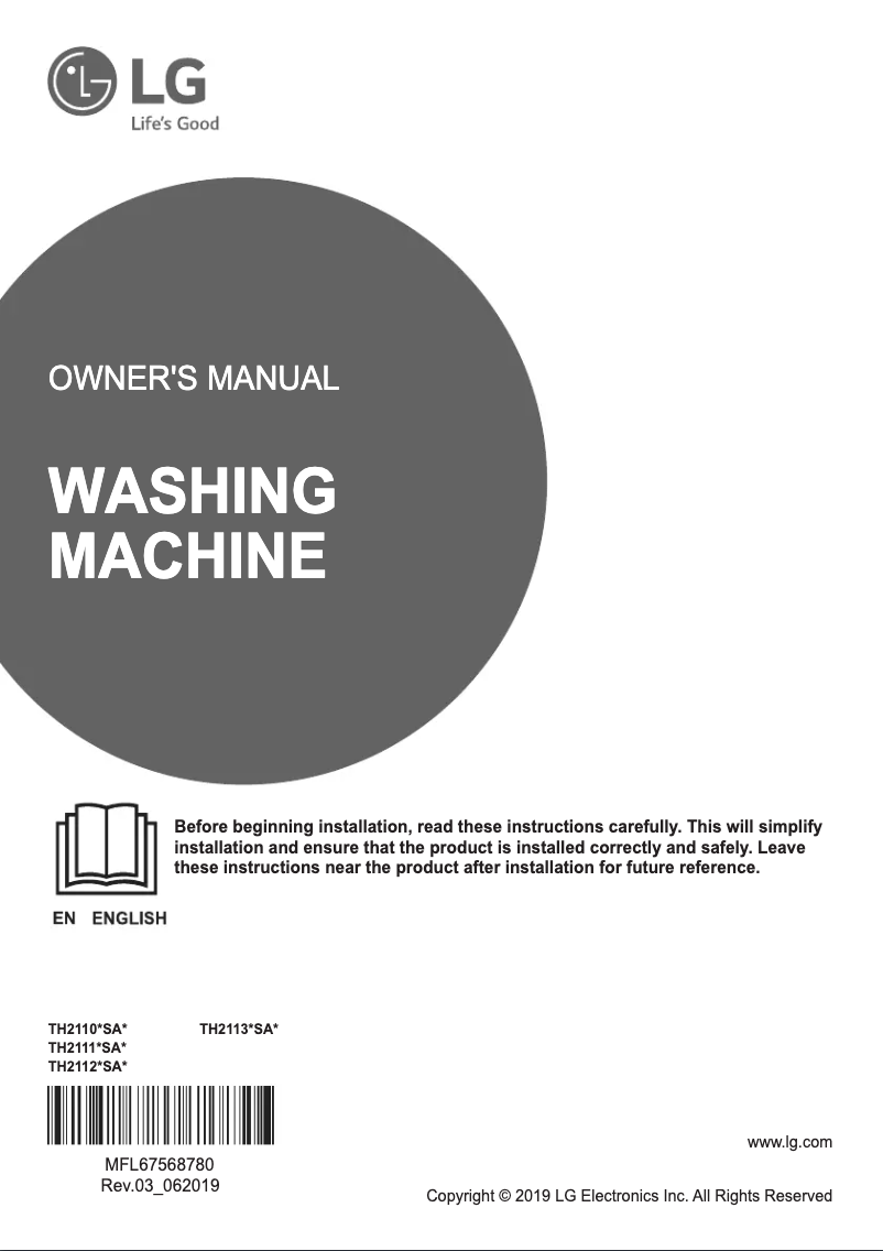 Image de la première page du manuel de l'appareil TH2111SSAL