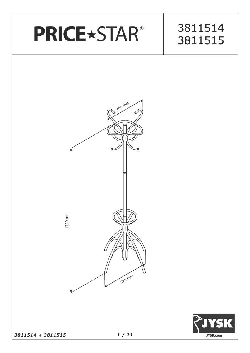 Page 1 de la notice Manuel utilisateur JYSK Price Star