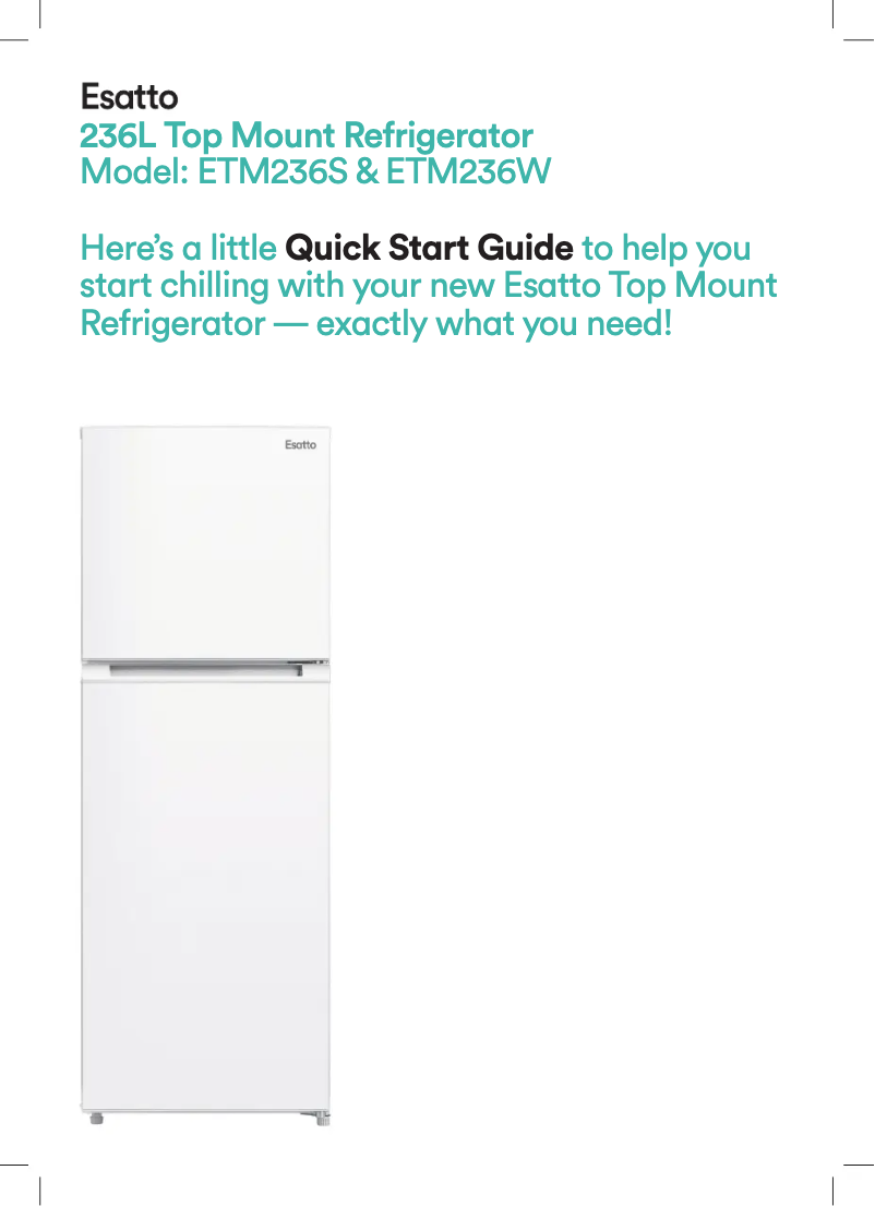 Page n°1 - Guide de démarrage rapide Esatto ETM236W