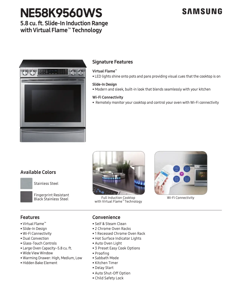 Image de la première page du manuel de l'appareil NE58R9560WG