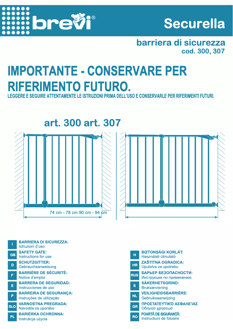 Page 1 of the manual User Manual Brevi Securella 300