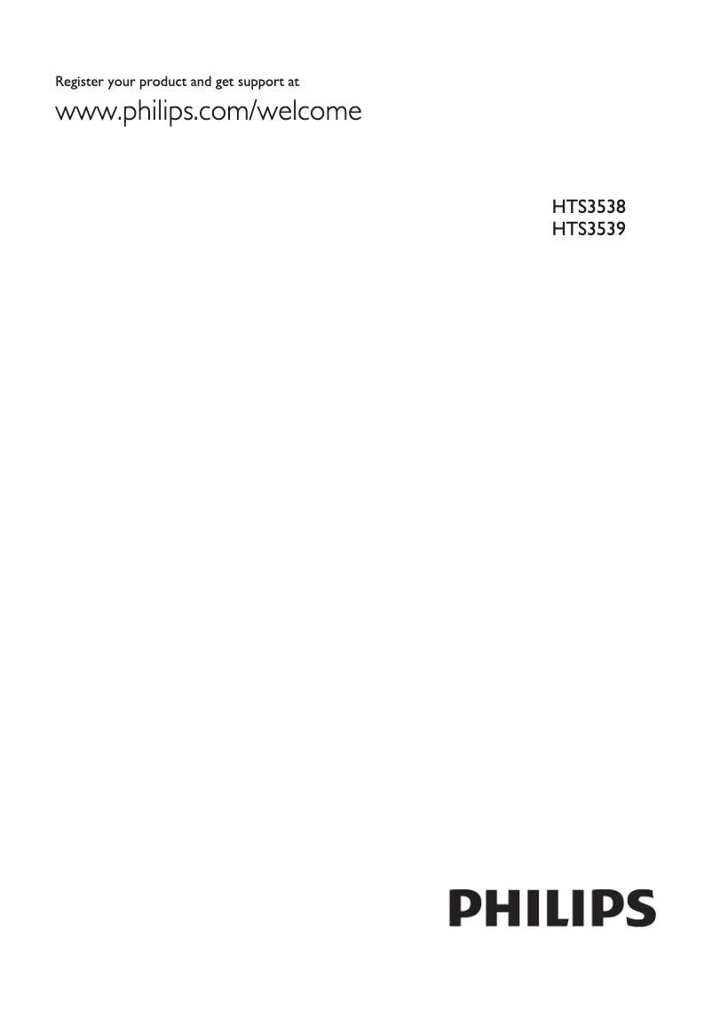 Page n°1 - Manuel utilisateur Philips HTS3538