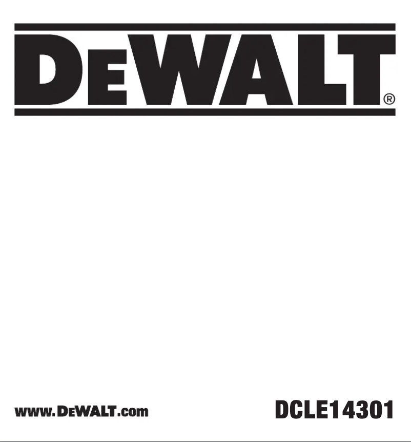 Page 1 de la notice Manuel utilisateur DeWalt DCLE14301