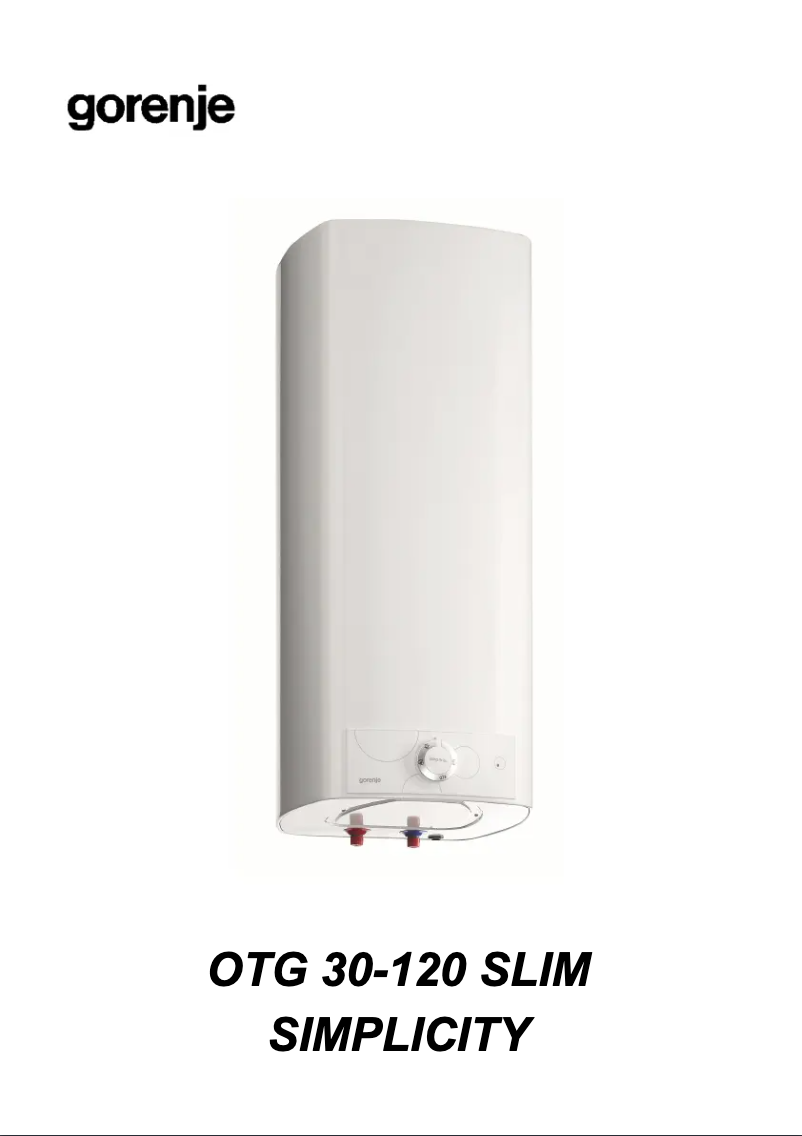 Page 1 de la notice Manuel utilisateur Gorenje OTG120SLSIMC6