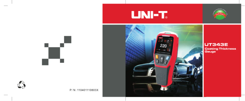 Image de la première page du manuel de l'appareil UT343E