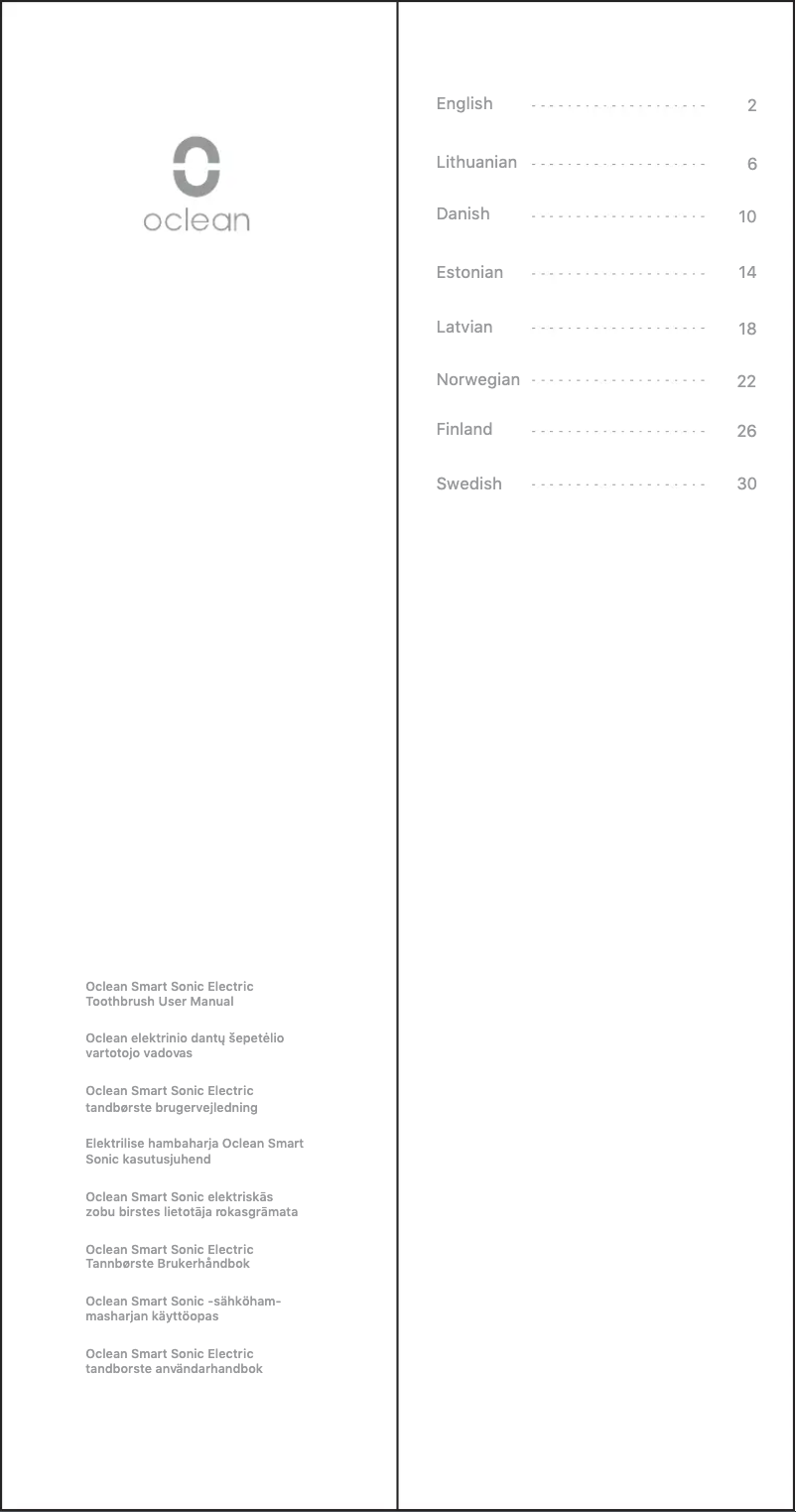 Page n°1 - Manuel utilisateur Oclean X Pro Elite