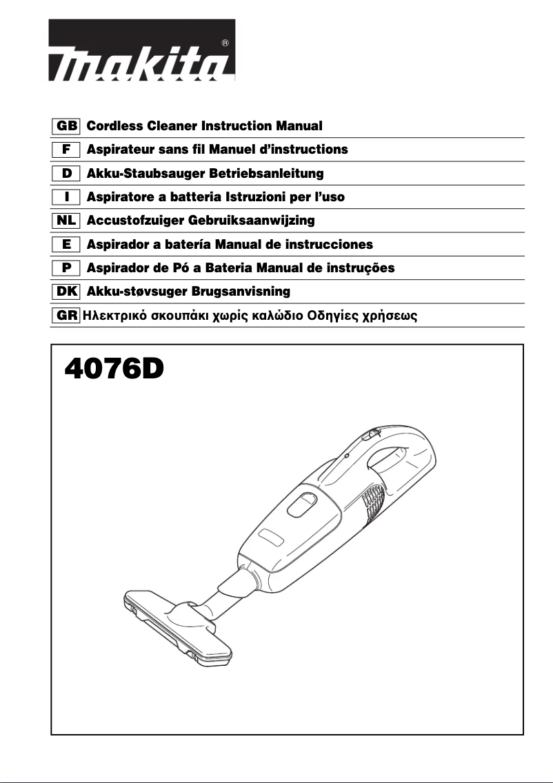 Page 1 de la notice Manuel utilisateur Makita 4076D