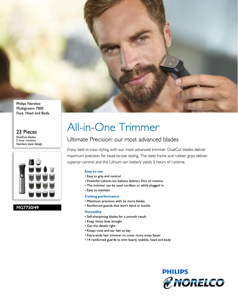 Image de la première page du manuel de l'appareil MG7750