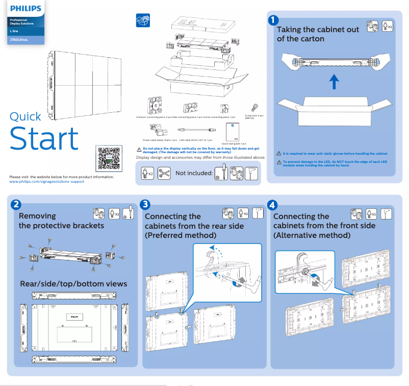 Page n°1 - Guide de démarrage rapide Philips 27BDL9112L