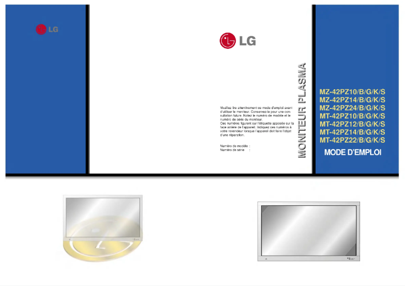 Page 1 de la notice Manuel utilisateur LG MZ-42PZ24