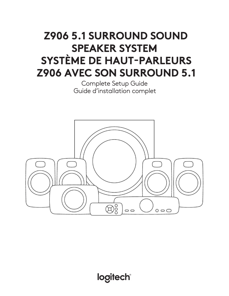 Page n°1 - Guide de démarrage rapide Logitech Z906