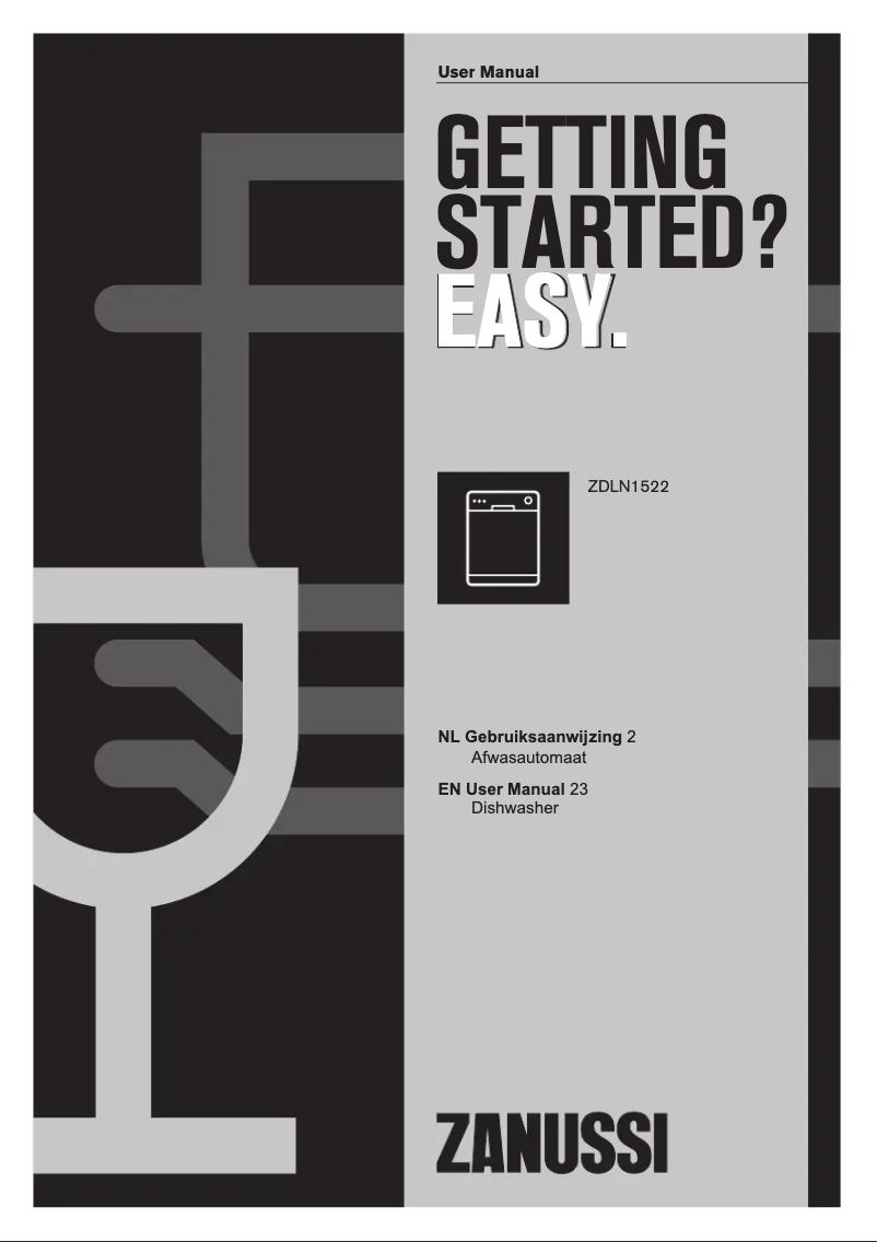 Page 1 de la notice Manuel utilisateur Zanussi ZDLN1522