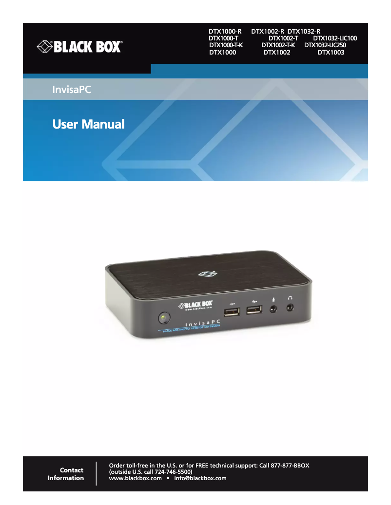 Image de la première page du manuel de l'appareil InvisaPC Manager