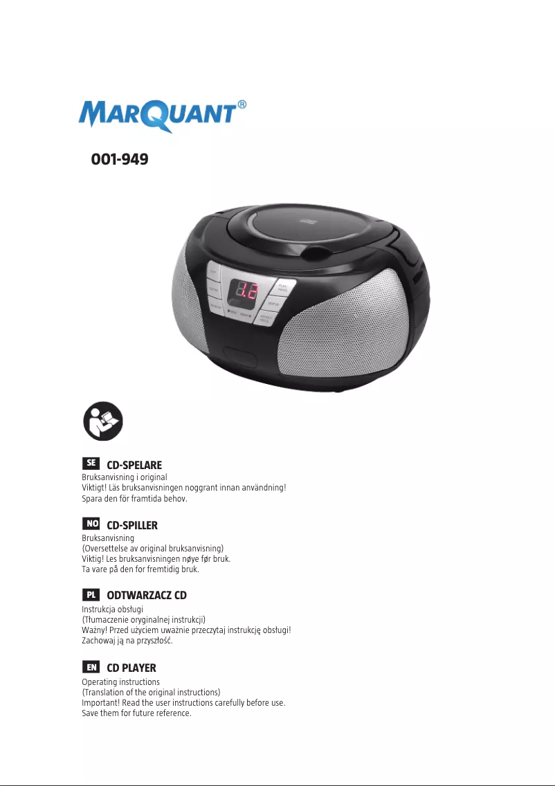 Page n°1 - Manuel utilisateur Marquant 001-949