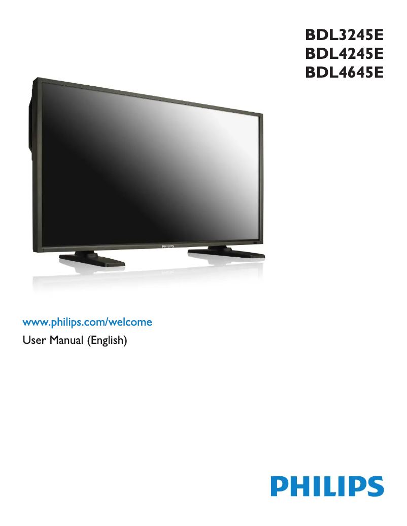 Page n°1 - Manuel utilisateur Philips BDL3245E