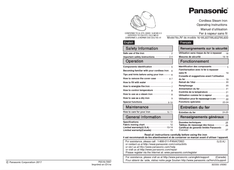 Image de la première page du manuel de l'appareil NI-WL602