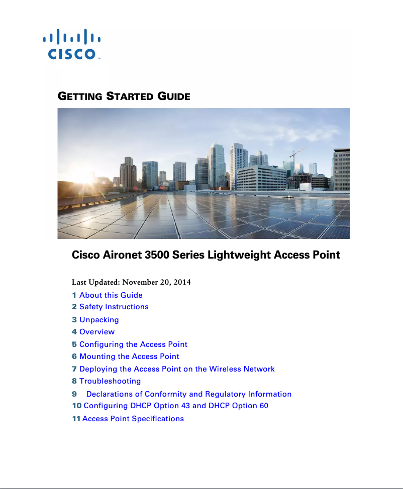 Page 1 de la notice Manuel utilisateur Cisco Aironet 3502i