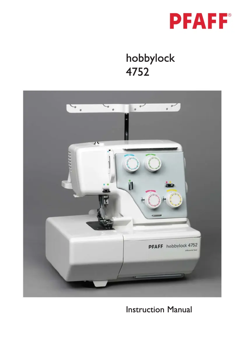 Page n°1 - Manuel utilisateur Pfaff hobbylock 4752