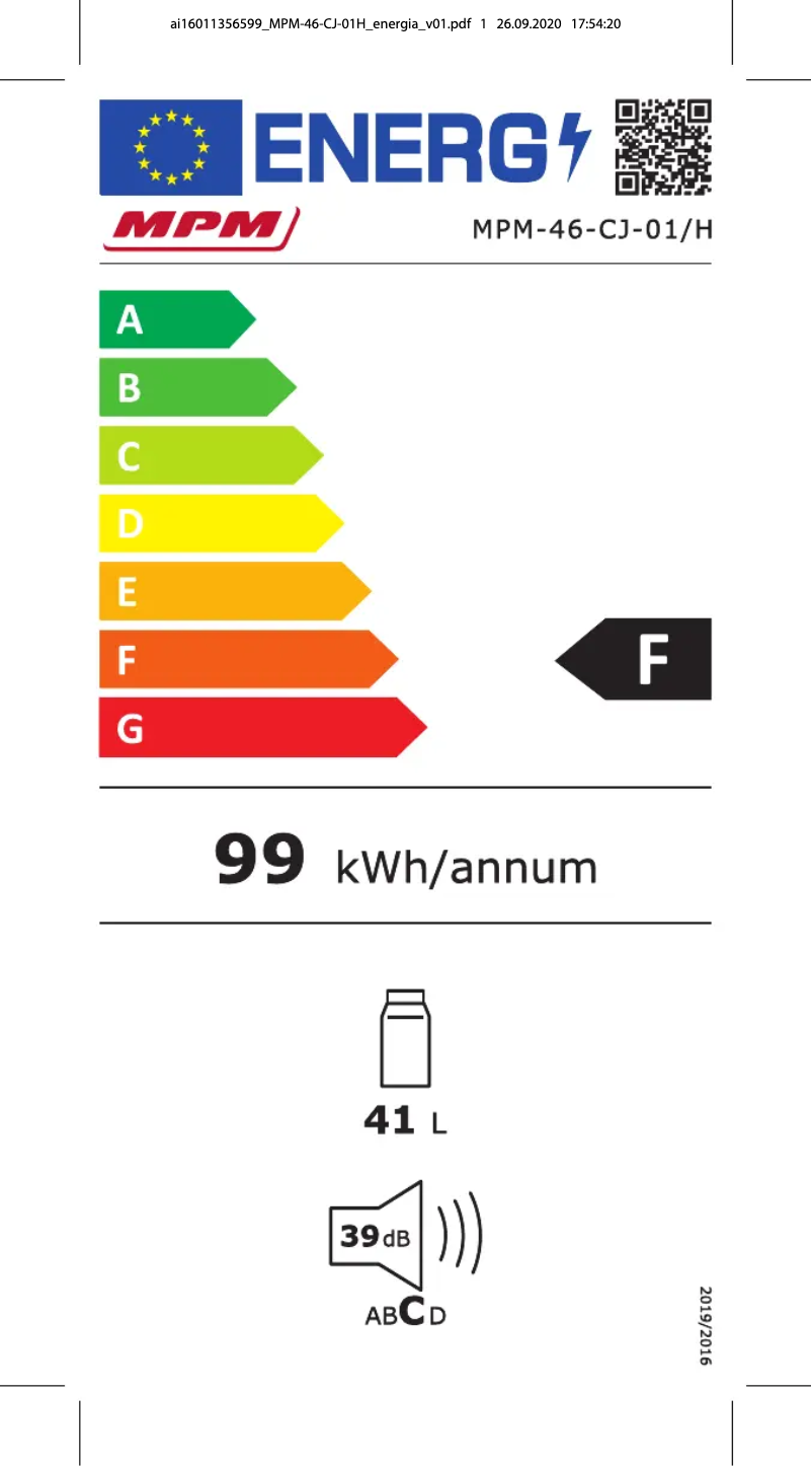 Image de la première page du manuel de l'appareil MPM-46-CJ-01/H