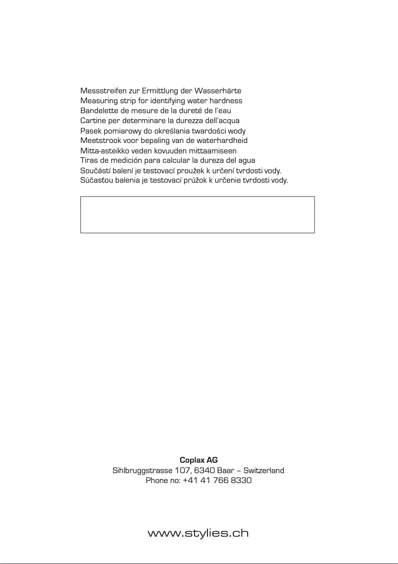 Page n°1 - Manuel utilisateur Coplax Stylies Hydra HAU380