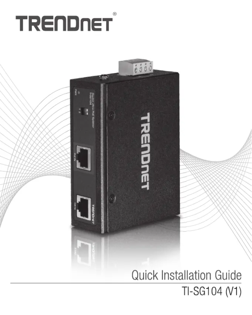 Image de la première page du manuel de l'appareil TI-SG104