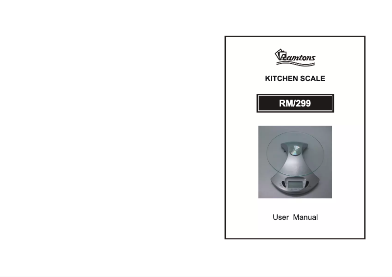 Image de la première page du manuel de l'appareil RM/299