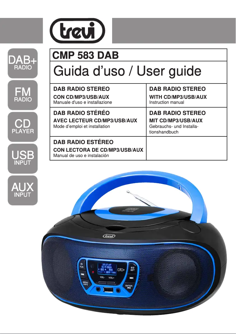 Page 1 de la notice Manuel utilisateur Trevi CMP 583 DAB