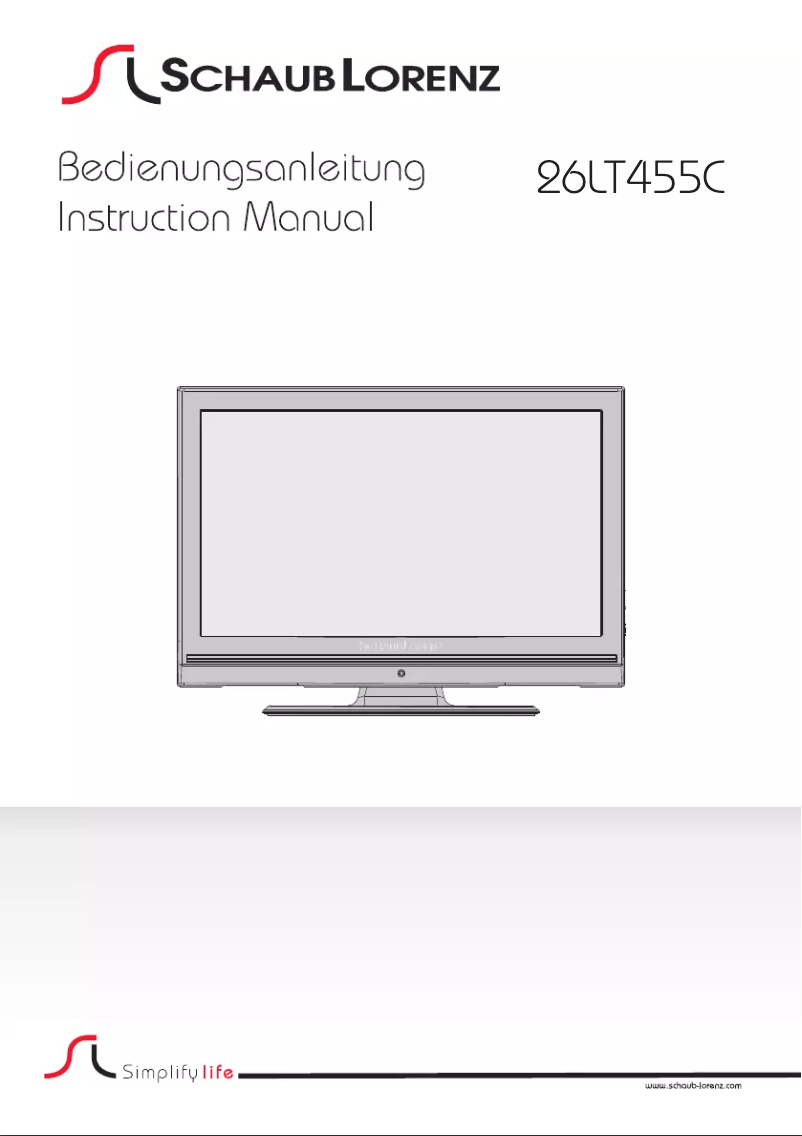 Página 1 del manual Manual de usuario Schaub Lorenz 26LT455C