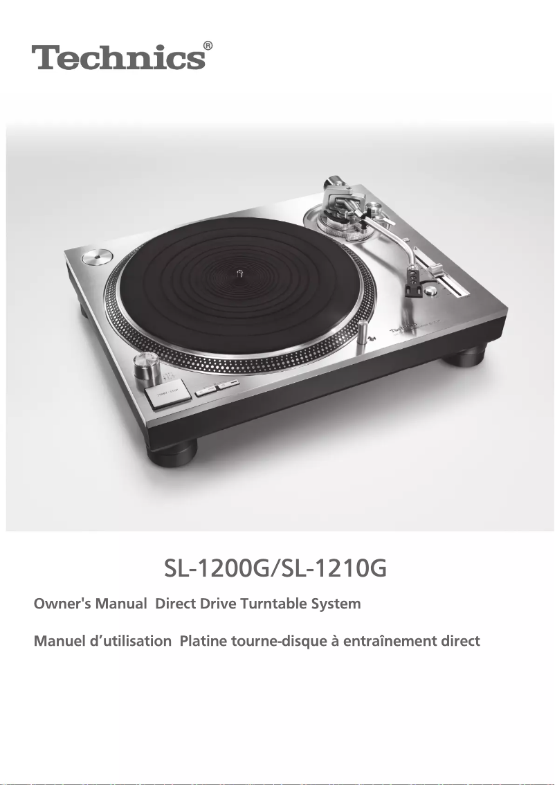 Page n°1 - Manuel utilisateur Technics SL-1210G