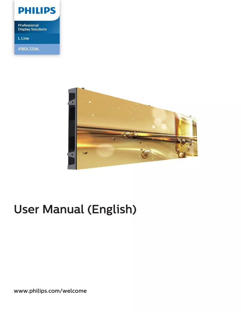 Page 1 of the manual User Manual Philips 41BDL7224L