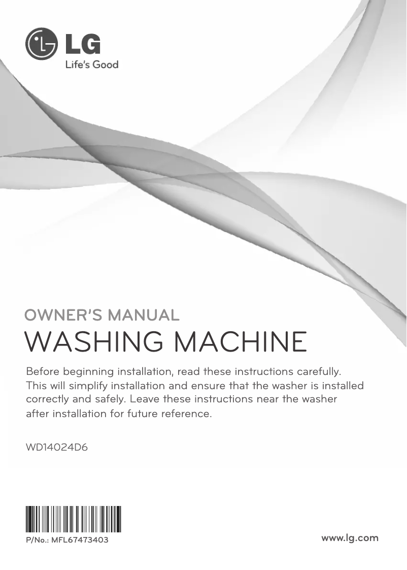 Página 1 del manual Manual de usuario LG WD14024D6
