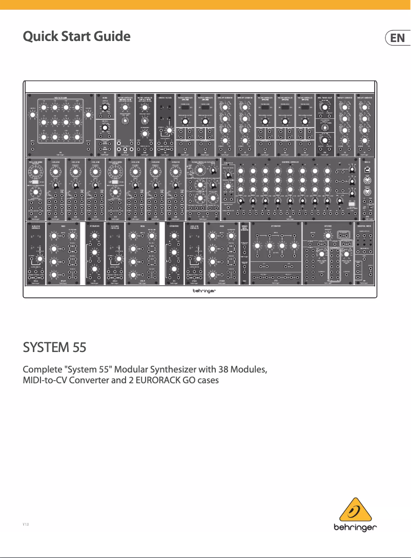 Page n°1 - Manuel utilisateur Behringer System 55