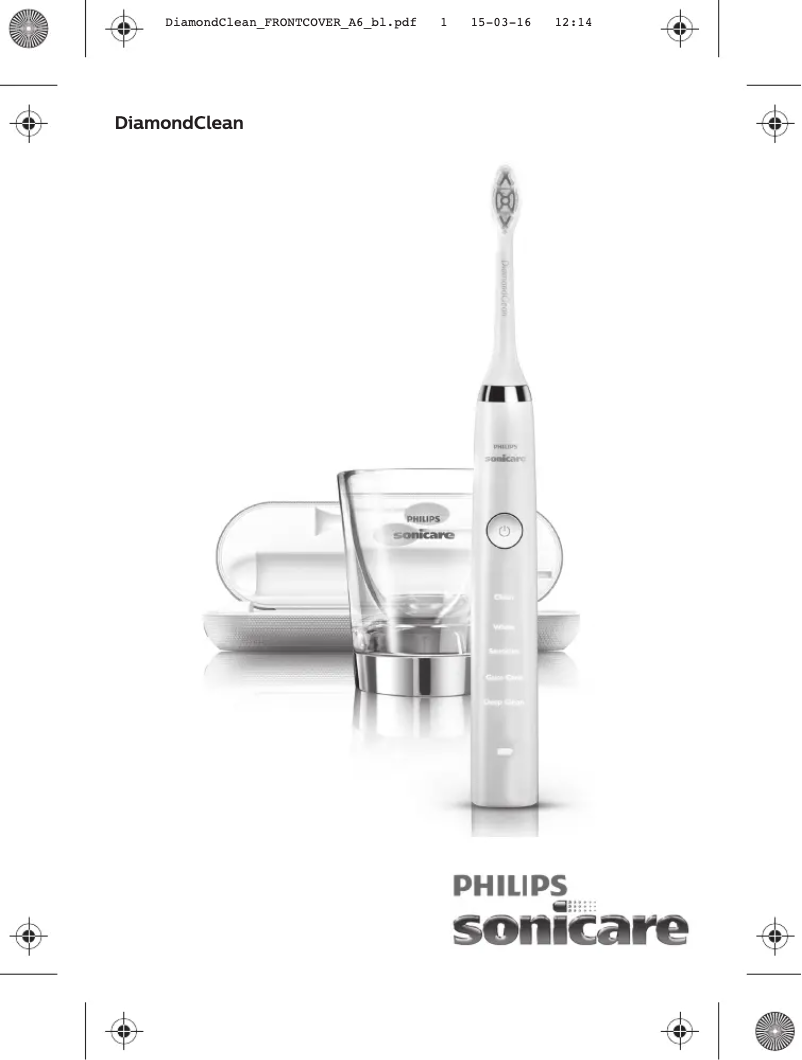 Image de la première page du manuel de l'appareil Sonicare DiamondClean HX9382