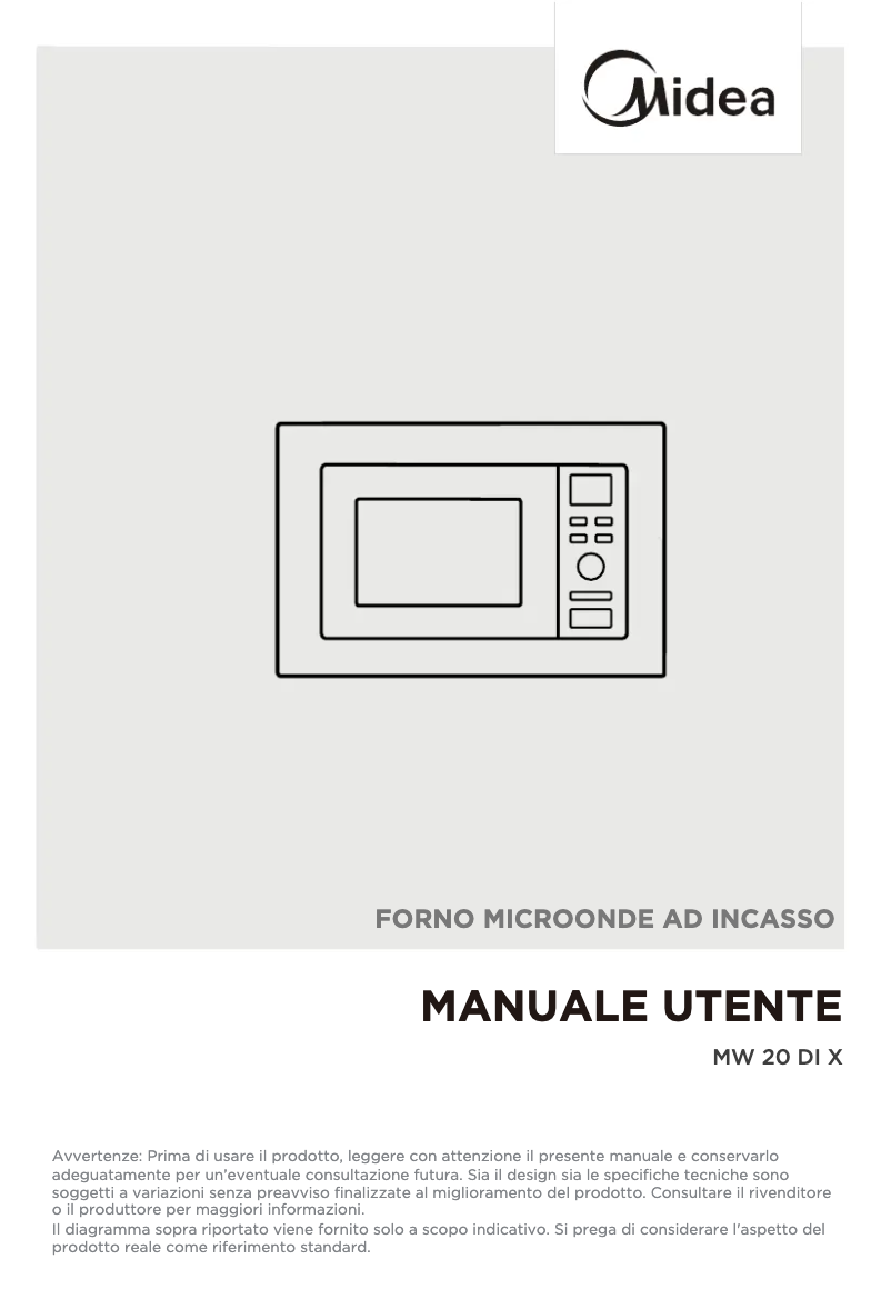 Page 1 de la notice Manuel utilisateur Midea MW 20 DI X