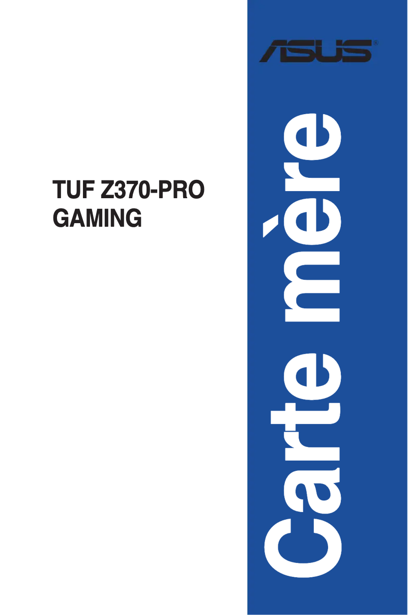 Image de la première page du manuel de l'appareil TUF Z370-Pro Gaming