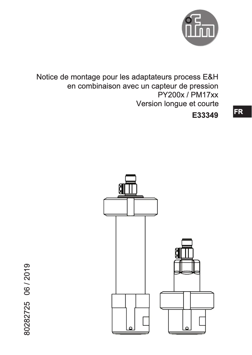 Page n°1 - Manuel utilisateur IFM E33349