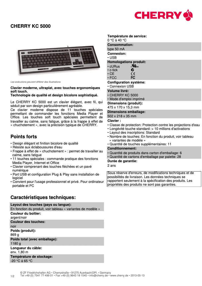 Image de la première page du manuel de l'appareil KC 5000
