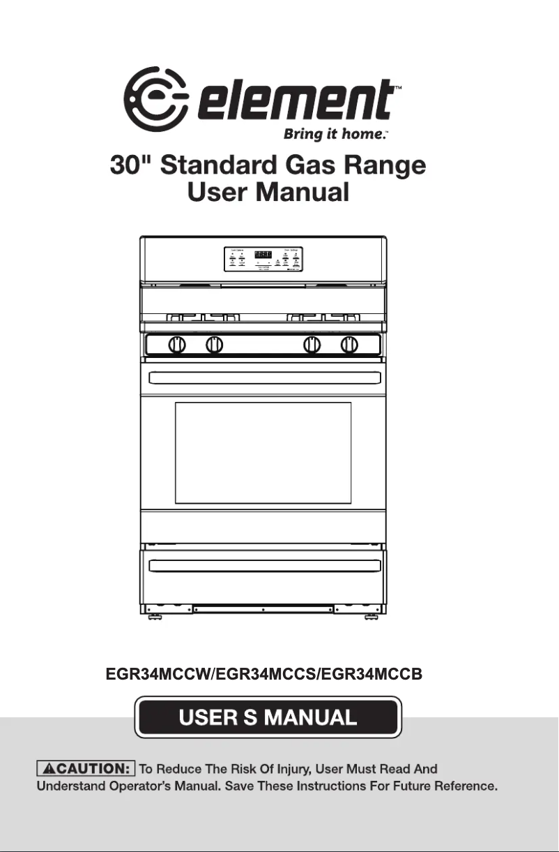 Page n°1 - Manuel utilisateur Element EGR34MCCW