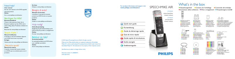 Image de la première page du manuel de l'appareil SpeechMike Air LFH3000