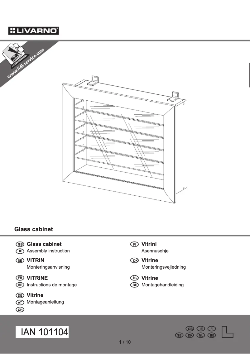 Page 1 de la notice Manuel utilisateur Livarno Lux IAN 101104