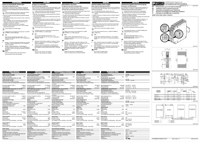 Page n°1 - Manuel utilisateur Phoenix Contact QUINT-UPS/ 24DC/ 24DC/ 5