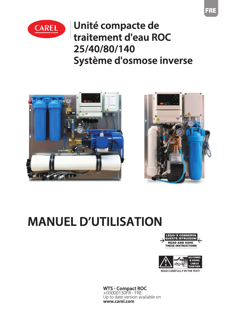 Page n°1 - Manuel utilisateur Carel WTS Compact