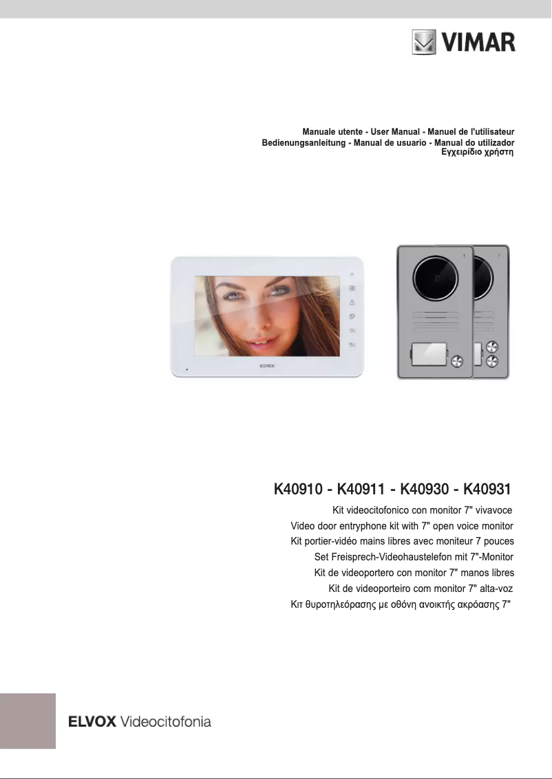 Page n°1 - Manuel utilisateur Vimar K40930