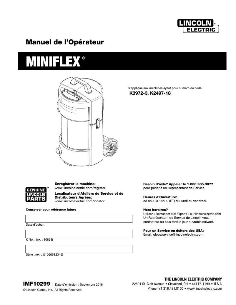 Imagen de la primera página del manual del dispositivo Miniflex