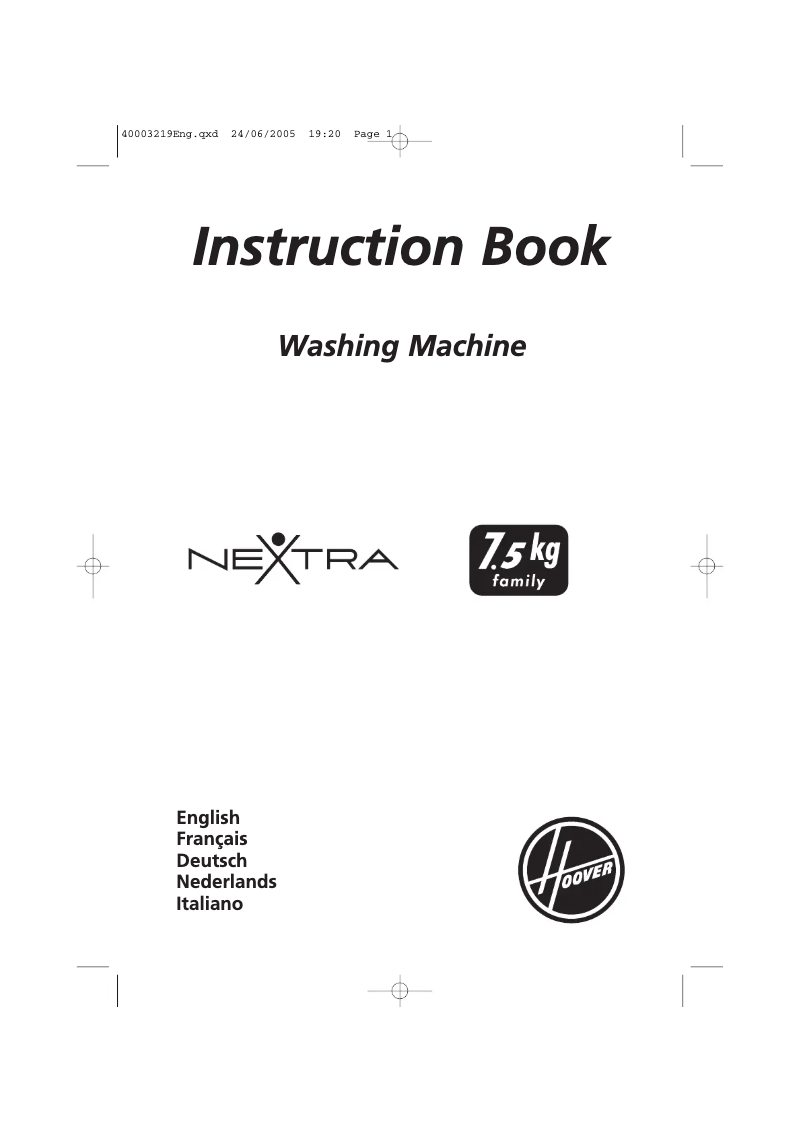 Page 1 de la notice Manuel utilisateur Hoover HNF 6137-88M