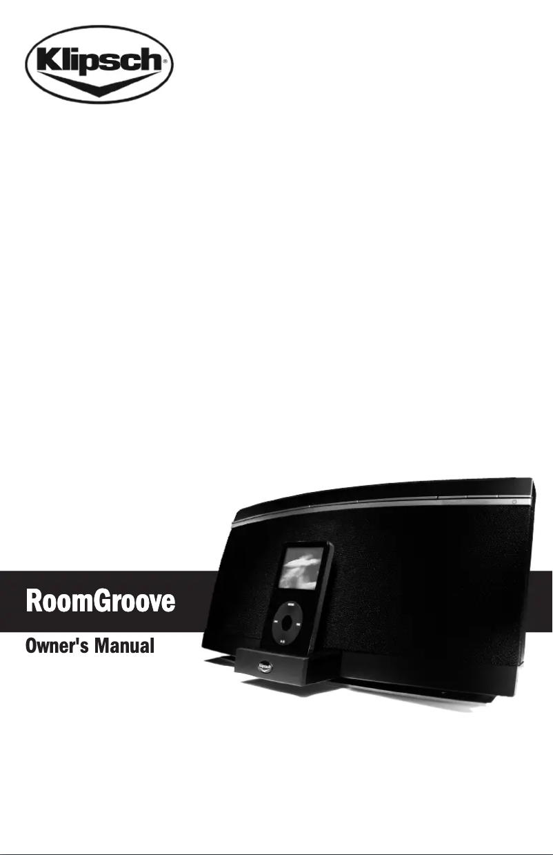 Page n°1 - Manuel utilisateur Klipsch RoomGroove