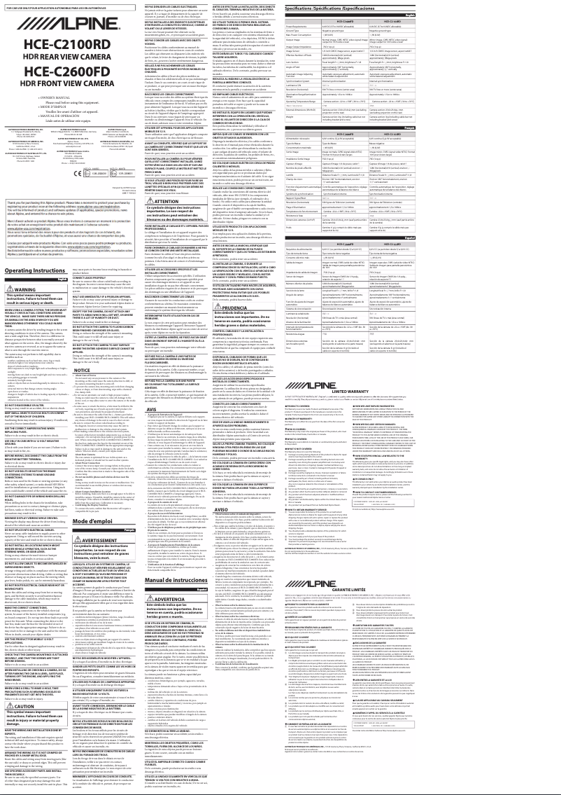 Image de la première page du manuel de l'appareil HCE-C2600FD