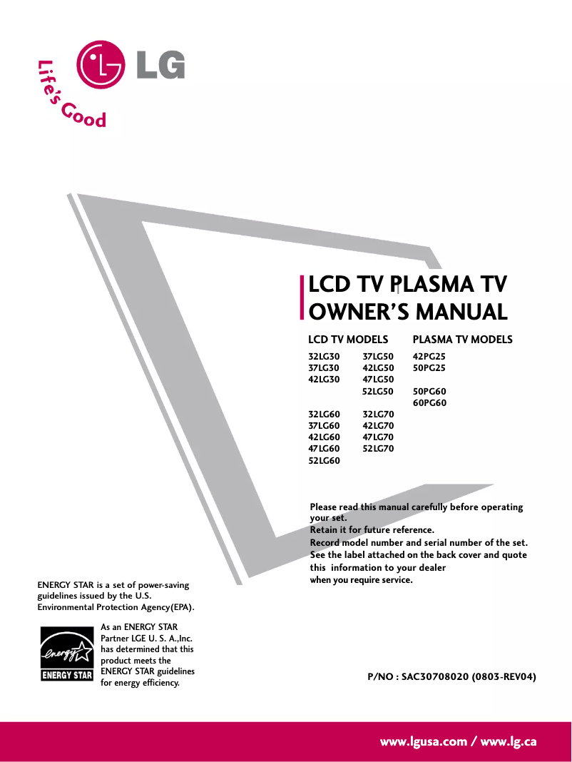Página 1 del manual Manual de usuario LG 5260