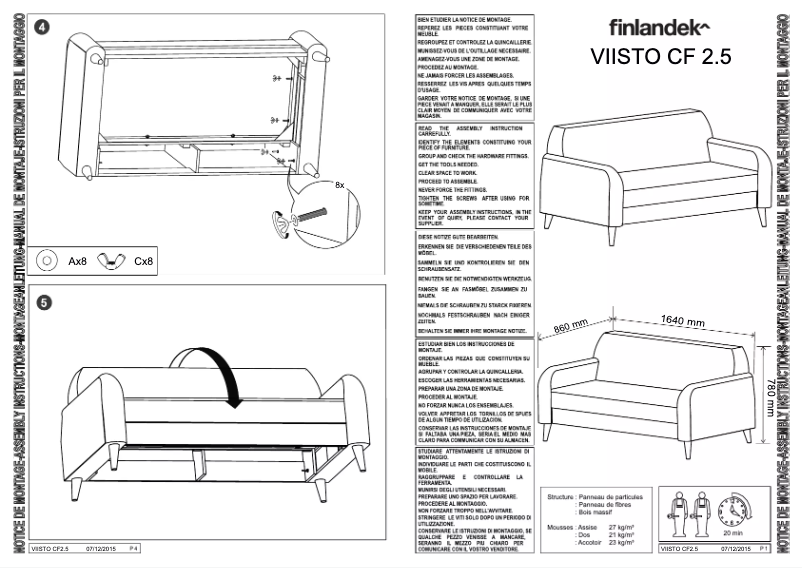 Página 1 del manual Manual de usuario Finlandek VIISTO CF 2.5