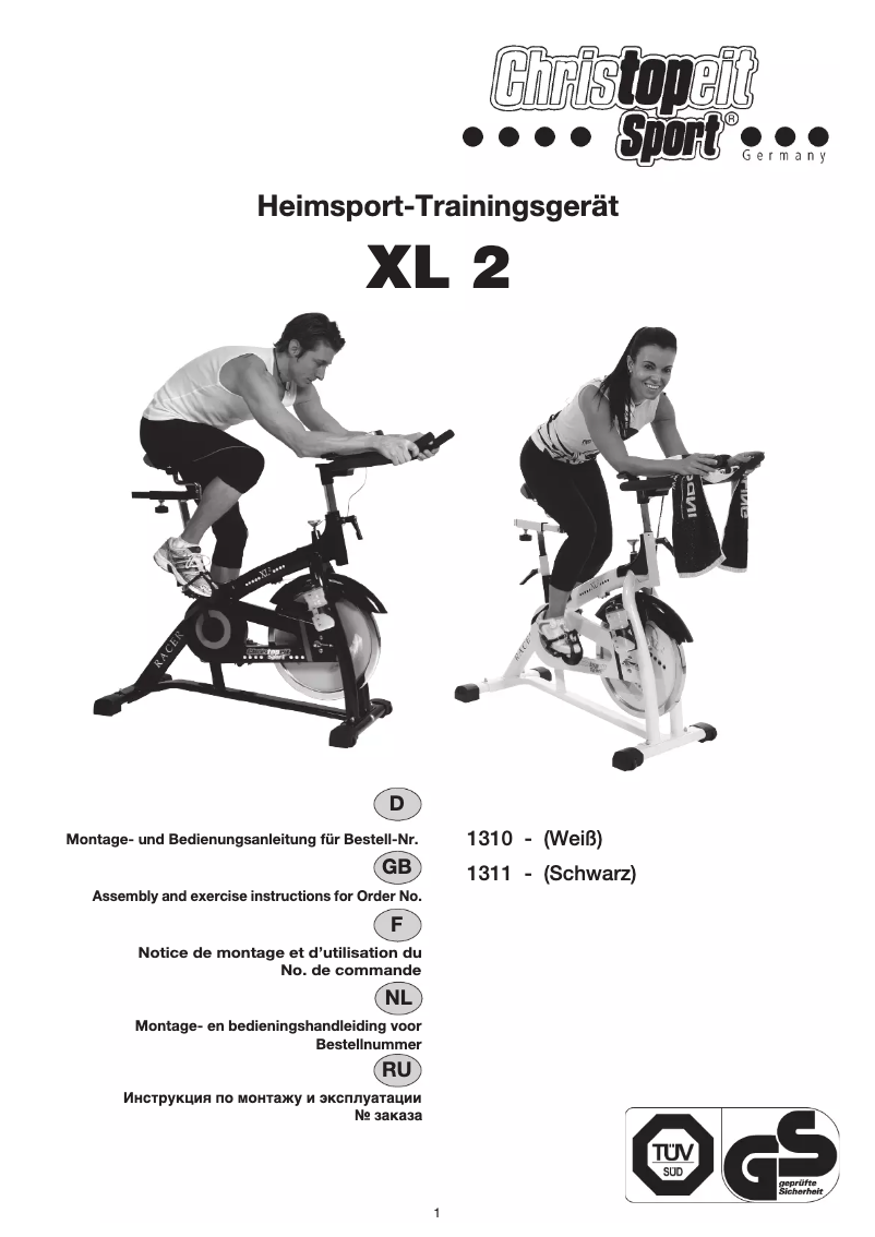 Page 1 de la notice Manuel utilisateur Christopeit XL 2